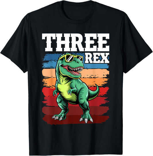 3 Rex Dinosaur 3rd Birthday Boy Girl Three Rex Birthday T-Shirt