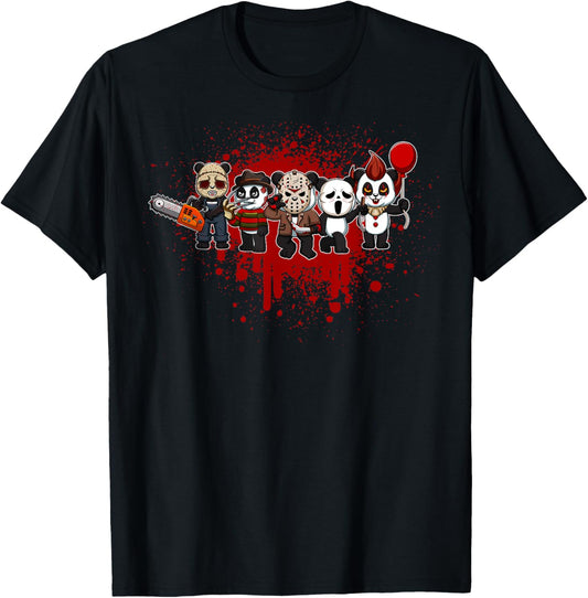 My Little Horror Crew - Halloween Panda Bear T-Shirt