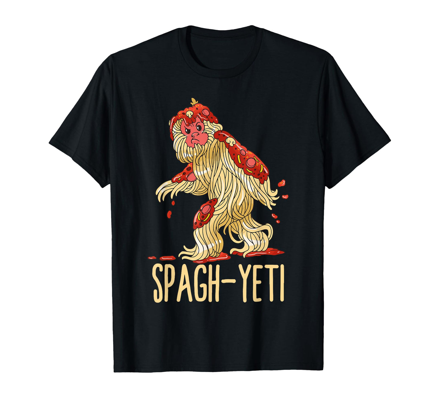 Spag-Yeti Spaghetti Spagyeti Funny Ramen Noodle Pasta T-Shirt