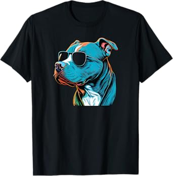 Dad Mom Cool Dog Sunglasses - Pitbull Men Women T-Shirt