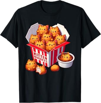 Kitten Nuggets Funny Cats and Chicken Nuggets Lover T-Shirt