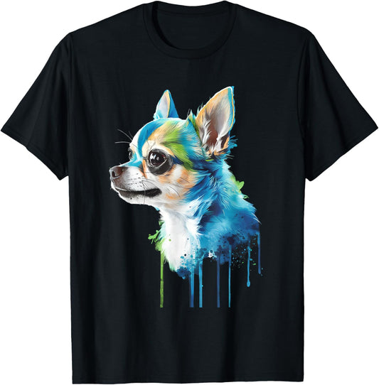 Cute Chihuahua Watercolor Painting Art Funny Chihuahua T-Shirt