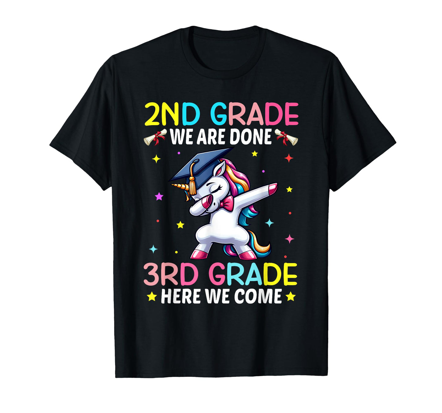 Girls 2nd Grade Graduation Unicorn Outfit Hello 3rd Grade T-Shirt