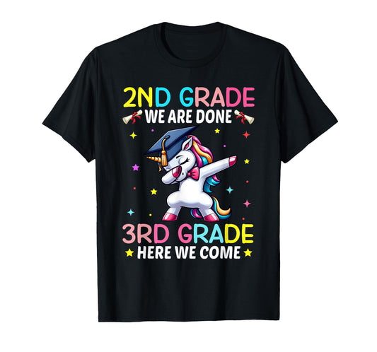 Girls 2nd Grade Graduation Unicorn Outfit Hello 3rd Grade T-Shirt