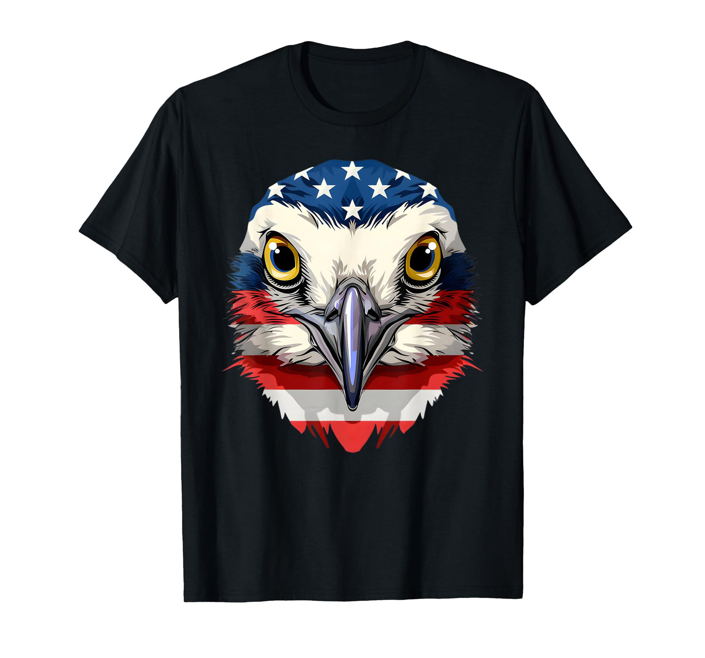 American Flag Killdeer Face Patriotic Bird Face 4th Of July T-Shirt