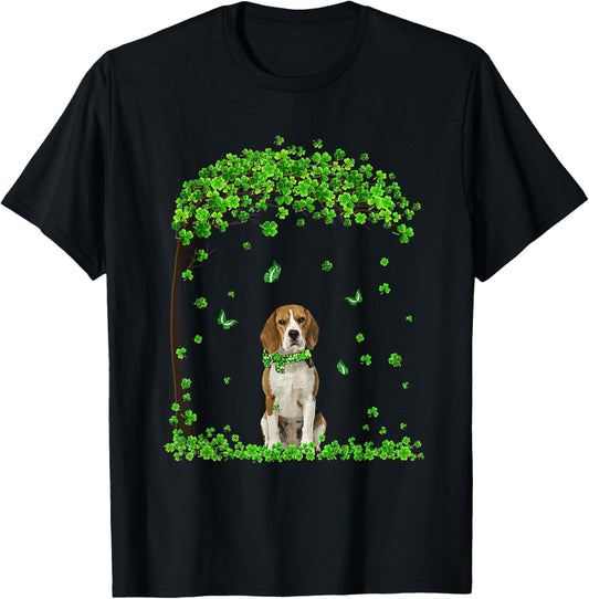 Beagle St Patricks Day Lover Irish Shamrock Dog T-Shirt
