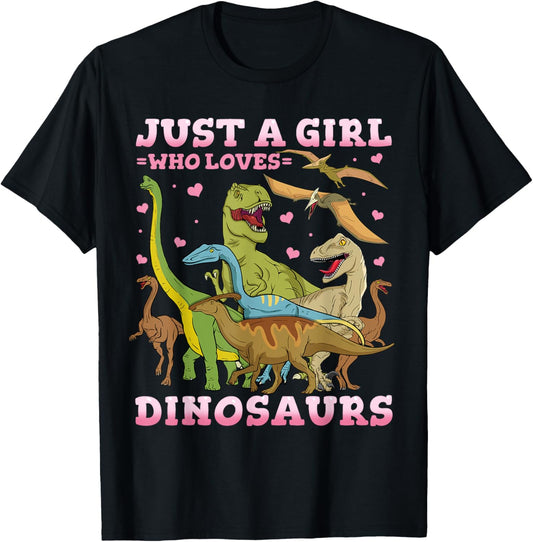 Dinosaur Just a Girl Who Loves Dinosaurs Brachiosaurus T-Shirt