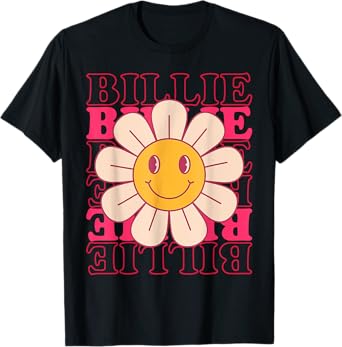 Groovy Billie Personalized Name I Love Billie Retro Birthday T-Shirt