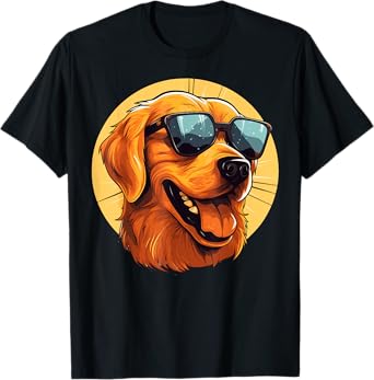 Golden Retriever T-Shirt for Kid Boys Girls Funny Dog Lover T-Shirt