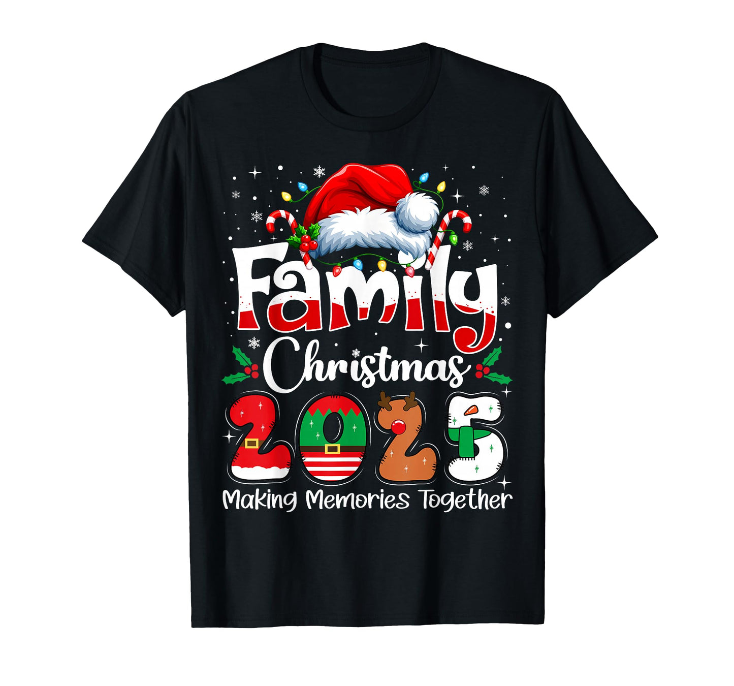 Family Christmas 2025 Matching Outfit Xmas Squad Santa T-Shirt