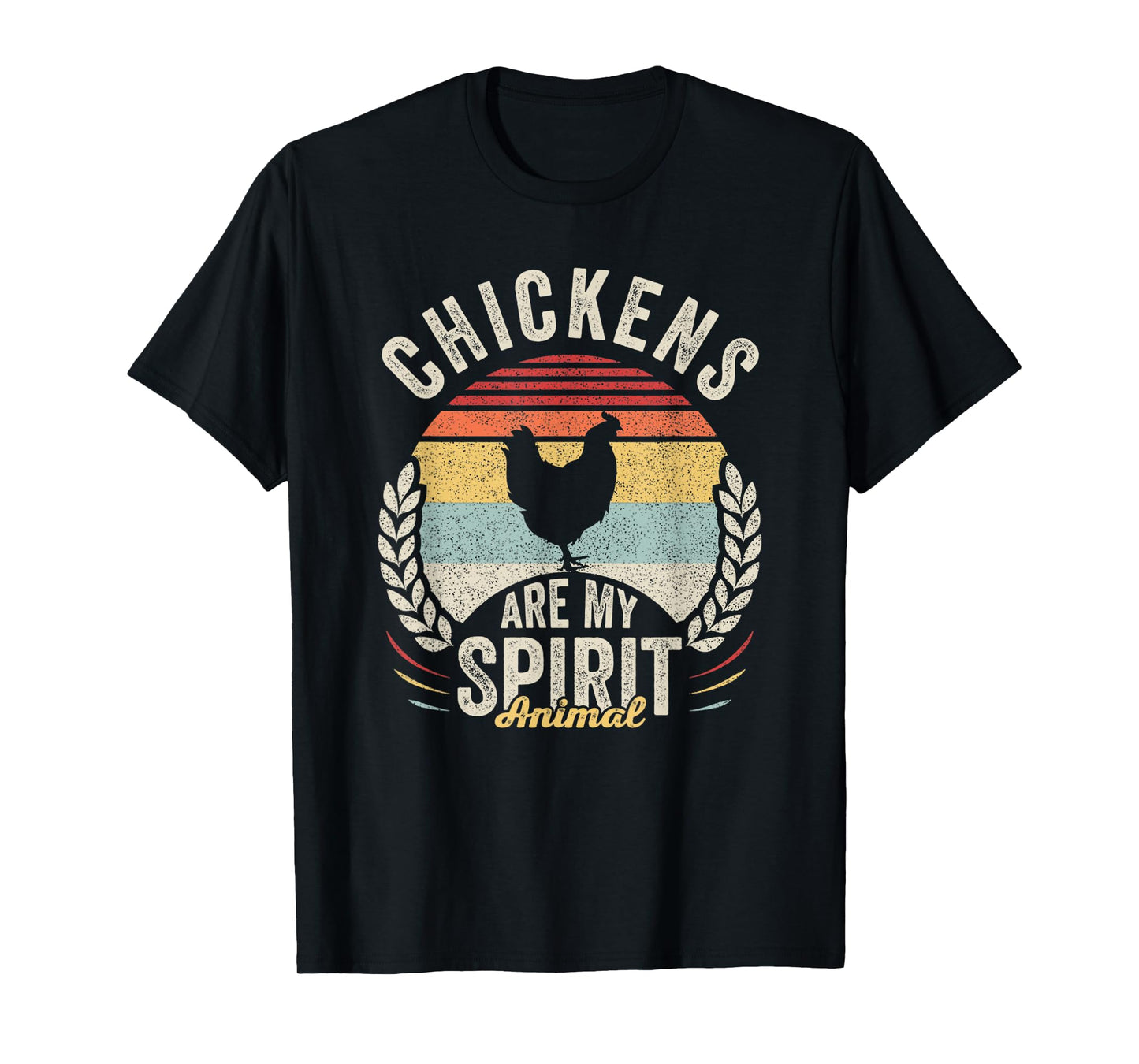 Vintage Retro Chickens Are My Spirit Animal Chicken Lover T-Shirt