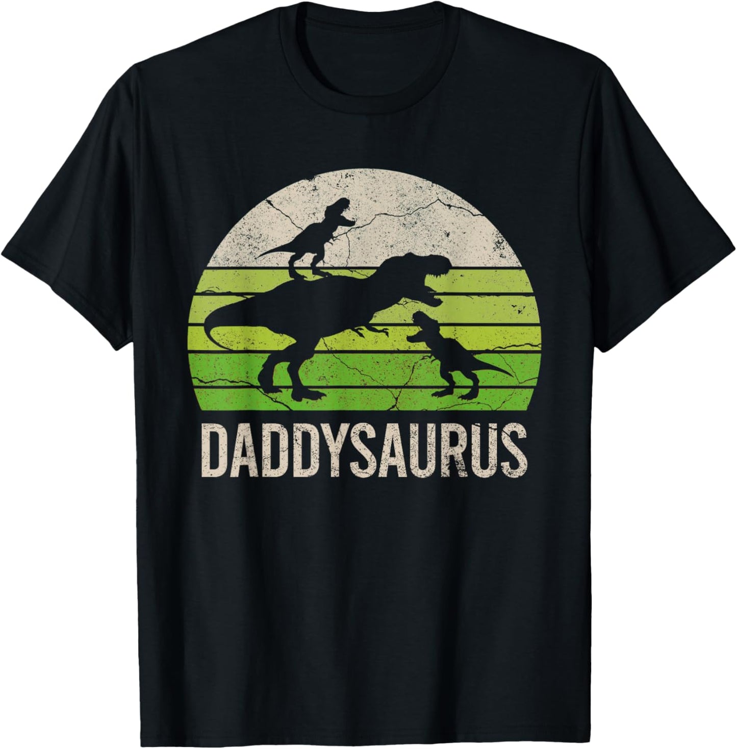 Daddy Dinosaur Funny Dad Daddysaurus 2 Two kids 2020 Gift T-Shirt