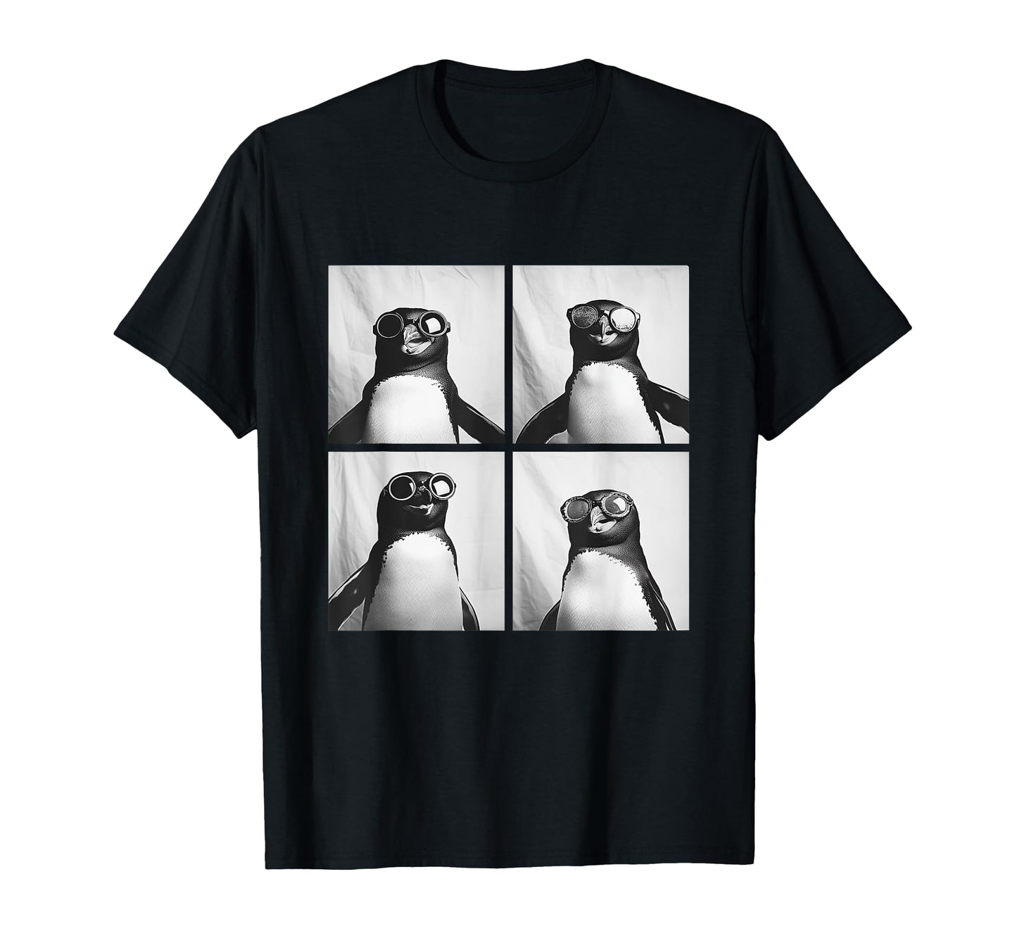 Funny Penguins with Sunglasses Cool Birds Animals Humor Meme T-Shirt