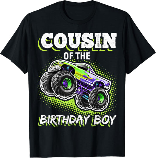Cousin of the Birthday Boy Monster Truck Birthday Gift T-Shirt