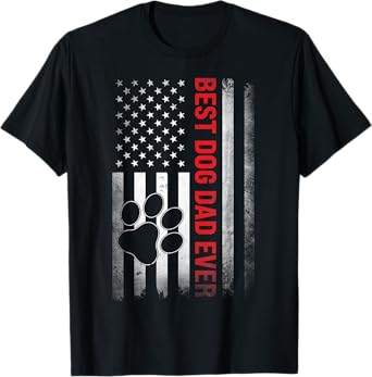 Funny Dad Fathers Day Dog Dad T-Shirt for Men