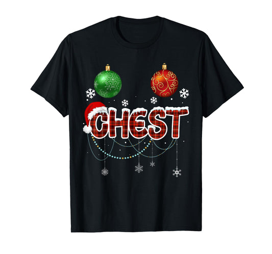 Chest Nuts Matching Chestnuts Funny Christmas Couples Nuts T-Shirt