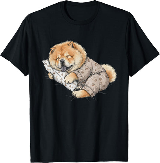 Funny Sleepy Chow Chow Pajama Men Women Kids T-Shirt