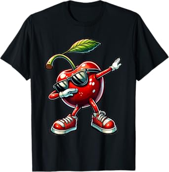 Cherry Designer Designs Dabbing Red Cherry Funny Cherry Fruit T-Shirt