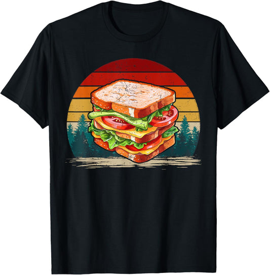 Sandwich Food Vintage Style Distressed Retro Sandwich T-Shirt