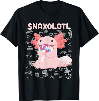Axolotl Sweets Lollipop Snaxolotl Kawaii Axolotl T-Shirt