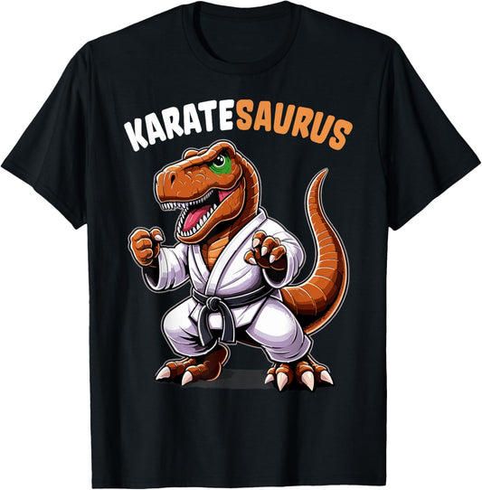 Karatesaurus Trex Karate Funny Dinosaur Martial Arts T-Shirt