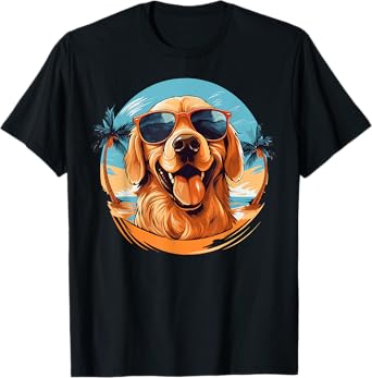 Golden Retriever T-Shirt for Kid Boys Girls Funny Dog Lover T-Shirt