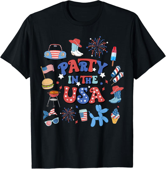 Party In The USA 4th of July American Patriotic Men Women T-Shirt