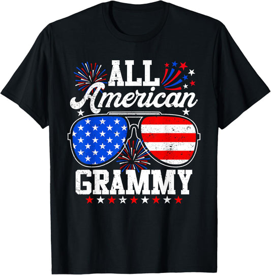 All American Grammy Shirt Funny 4th of July Family Matching T-Shirt