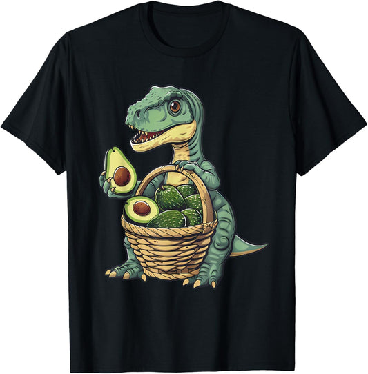 Avocado Dino Artwork Nature T-Rex Print Motif Dinosaur Lover T-Shirt