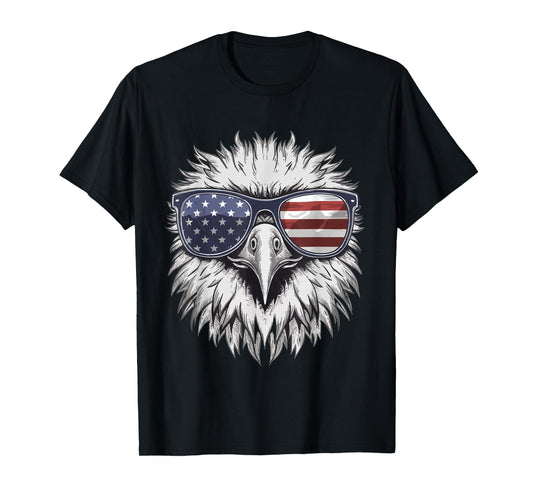 Bald Eagle Proud Patriotic American US Flag 4th Of July T-Shirt