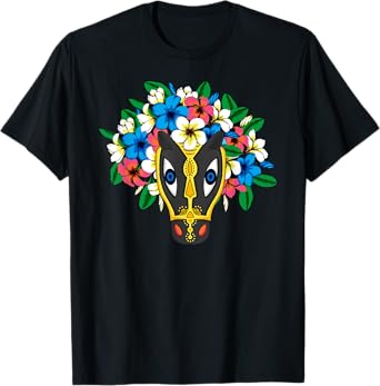 Mask and flowers - Nicaragua - Original art - Illustration T-Shirt