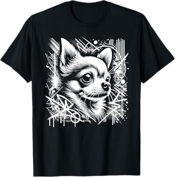 Cute Chihuahua Graffiti Street Art Style T-Shirt