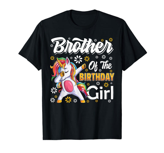 awesome dabbing unicorn birthday Brother Family Matching T-Shirt