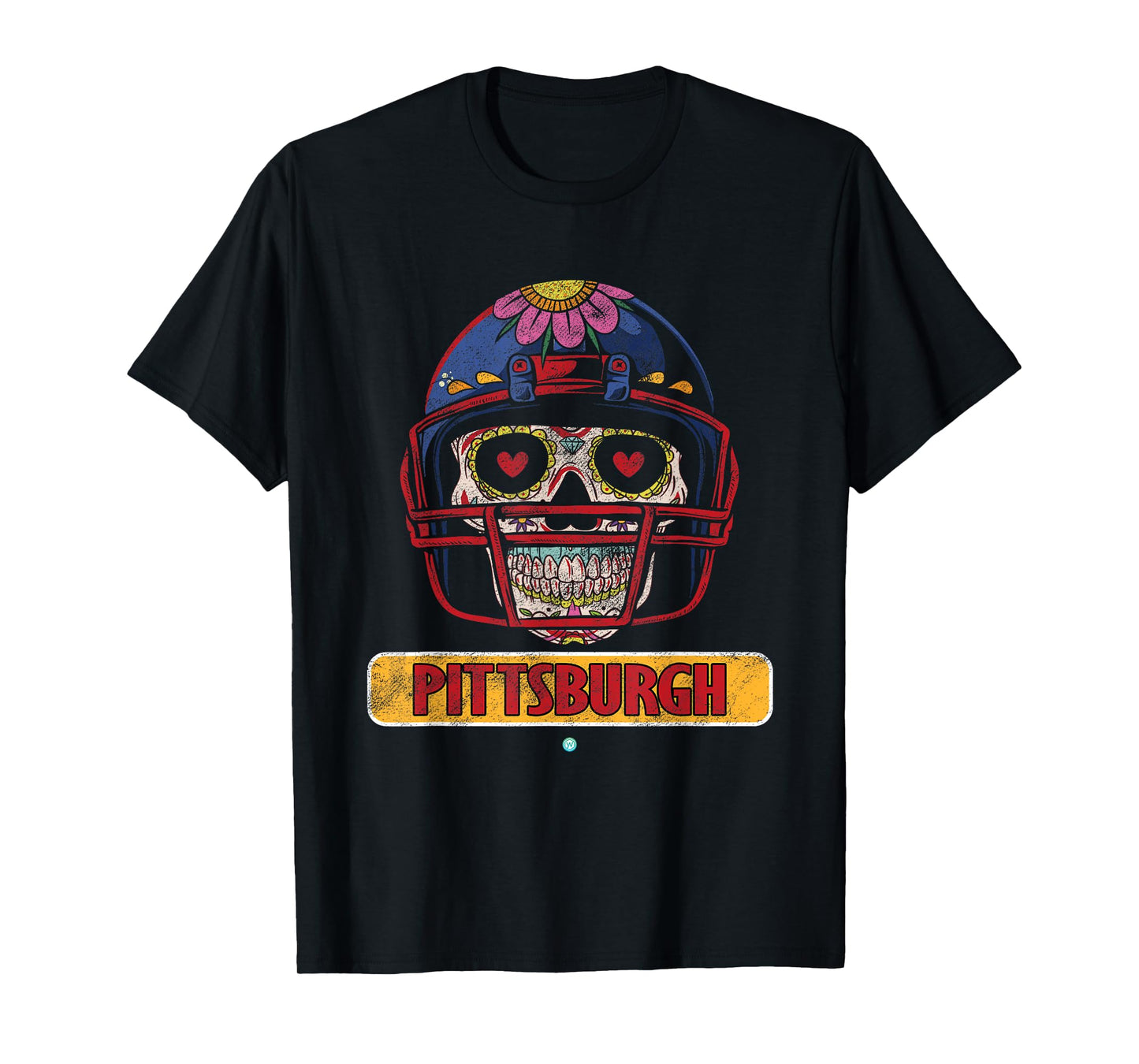 Pittsburgh Football Helmet Sugar Skull Gift T-Shirt