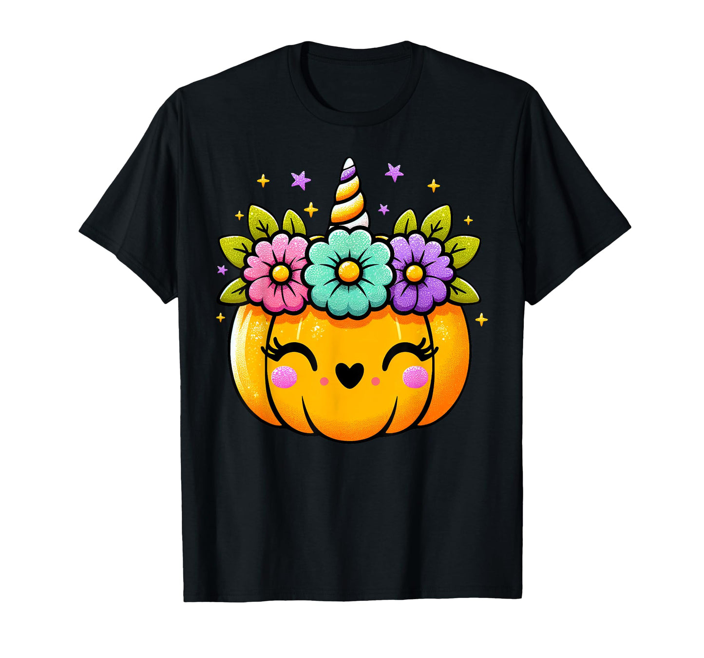 Cute Halloween Unicorn Pumpkin Halloween for Women Girls T-Shirt