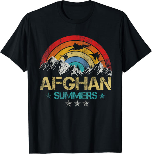 Afghanistan Summer Veteran Fighter Jet Patriotic 4th of July T-Shirt