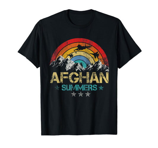 Afghanistan Summer Veteran Fighter Jet Patriotic 4th of July T-Shirt