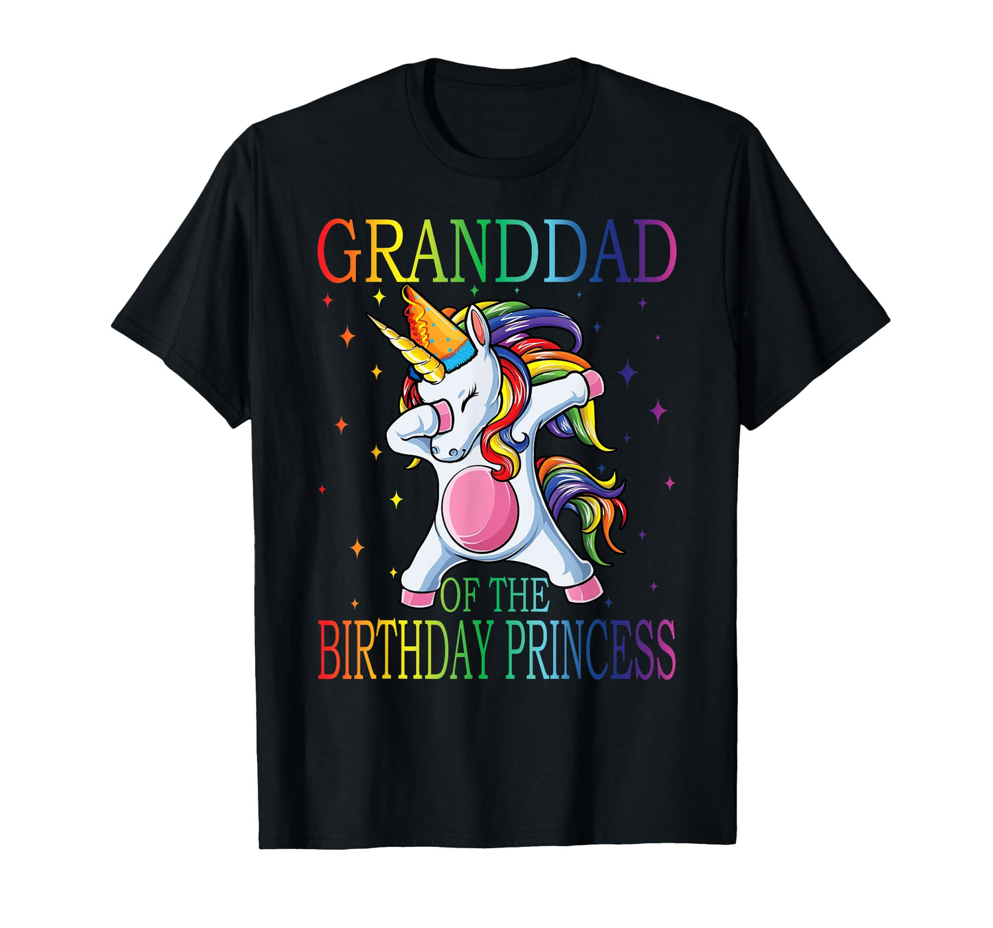 Granddad Of The Birthday Princess Unicorn T-Shirt