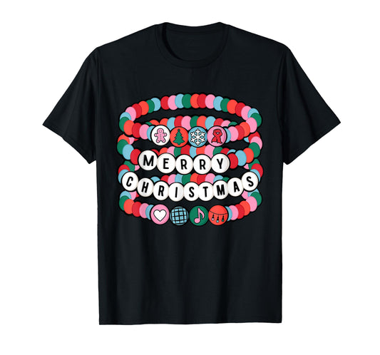 Merry Christmas Friendship Bracelet Friendsmas Bestie Xmas T-Shirt