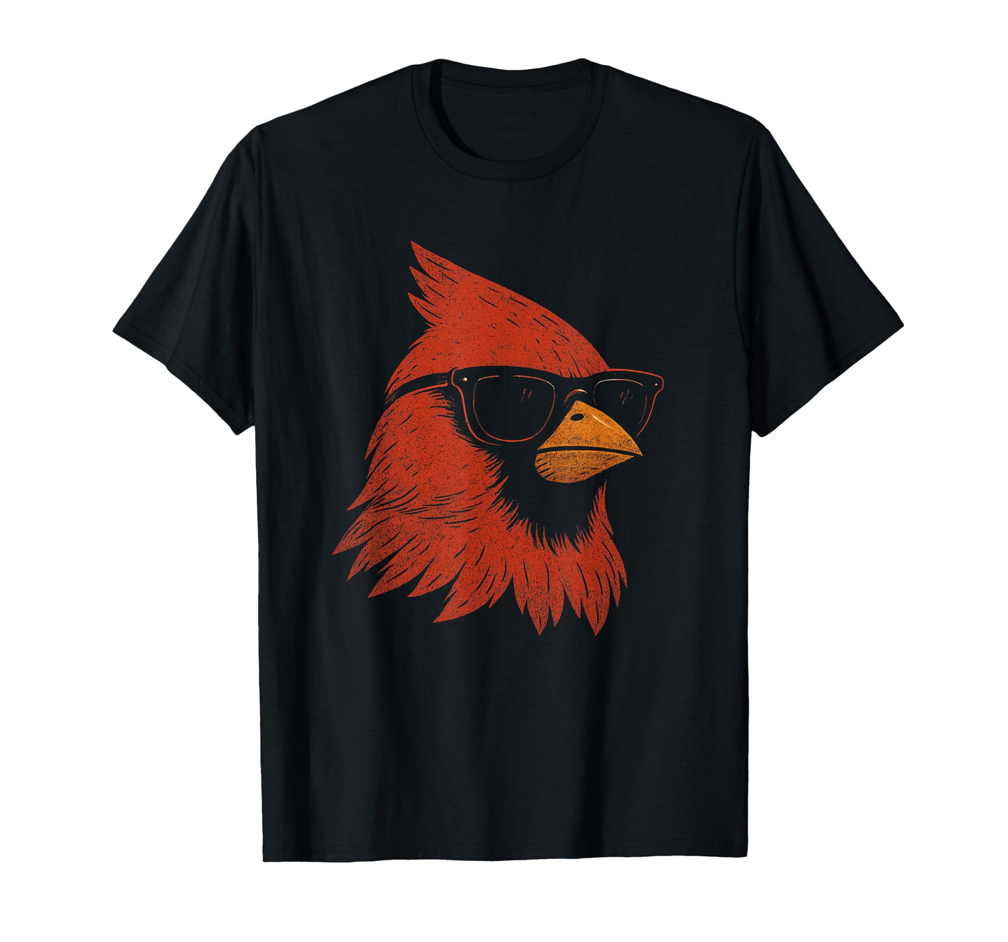 Cool Cardinal Sunglasses Retro Vintage Birdwatching Redbird T-Shirt