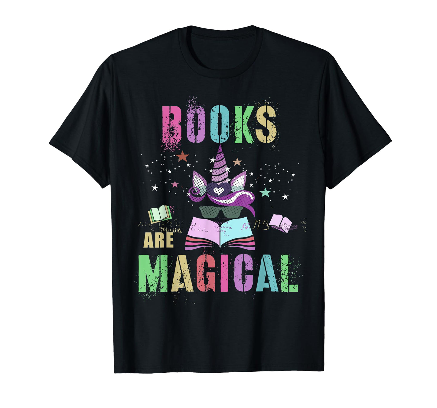 Funny BOOKS ARE MAGICAL I'm Unicorn School Library Squad T-Shirt