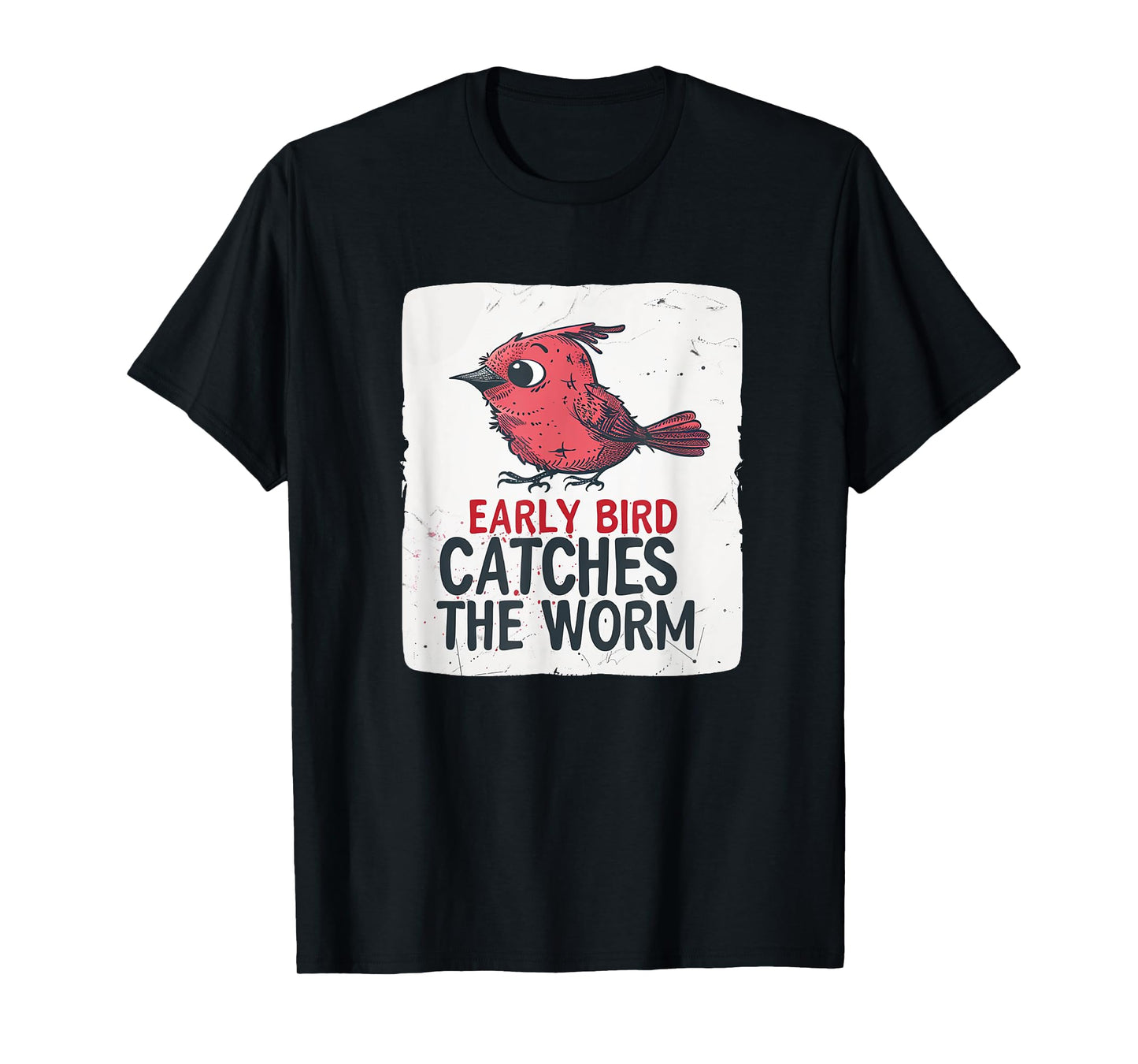 Funny Red Early Bird Costume for Worm Idiom Speech Lovers T-Shirt