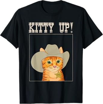 Kitty Up! Cowboy Cat Western Kitten T-Shirt
