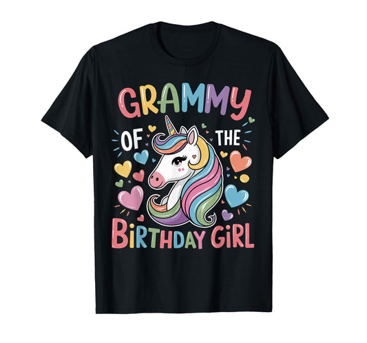 Grammy of The Birthday Girl Matching Unicorn Bday Grandma T-Shirt