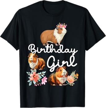 Guinea Pig Birthday Girl T-Shirt