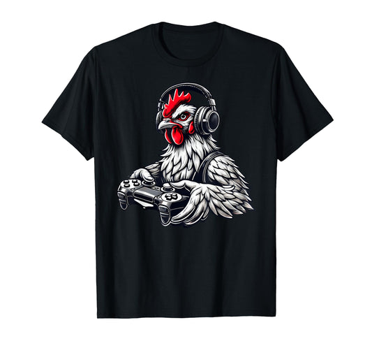 Chicken Funny Video Games Graphic Chicken Gamers T-Shirt