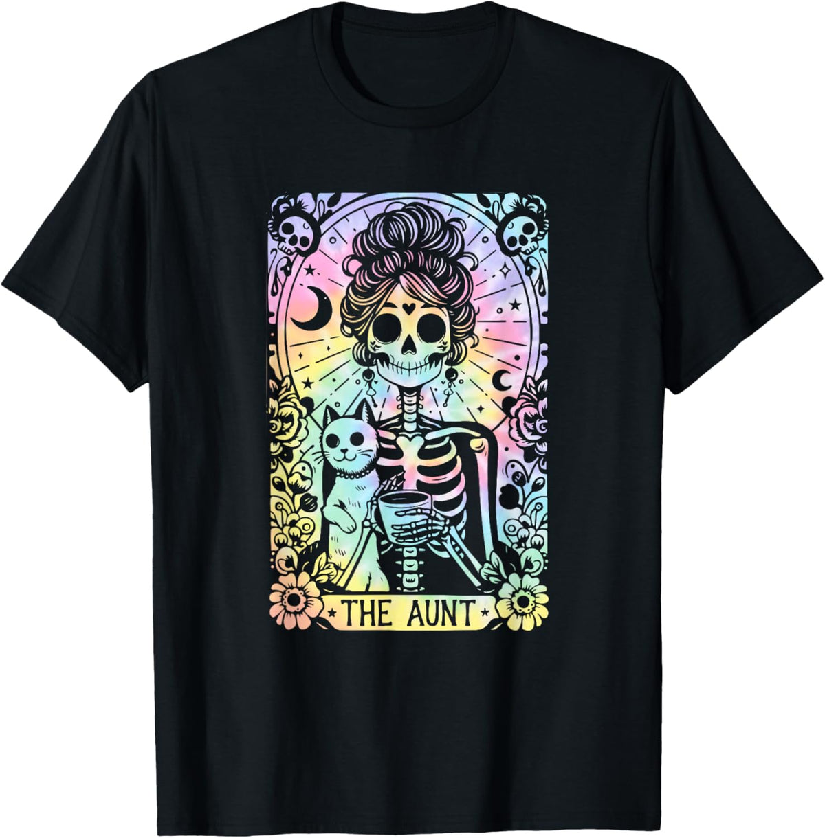 The Aunt Tarot Tie Dye Skeleton Best Aunt Mother's Day T-Shirt