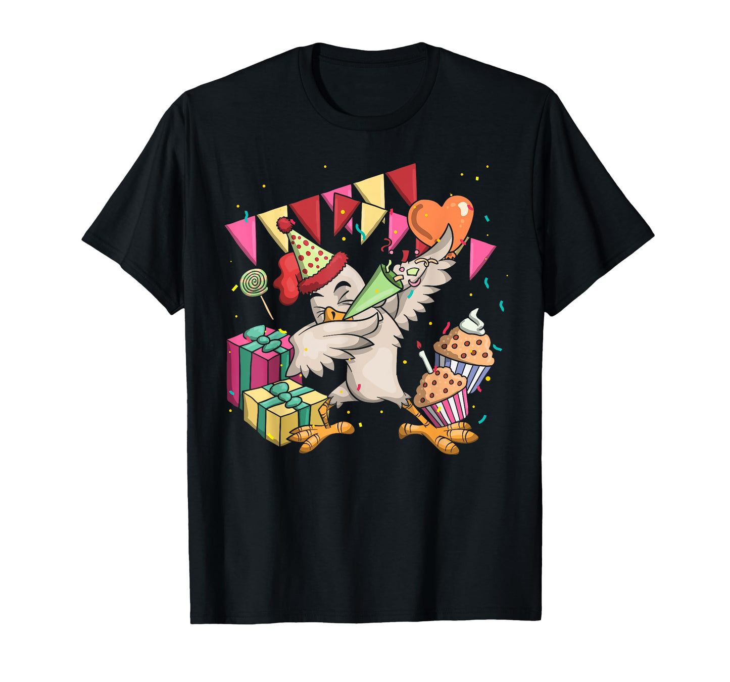 Funny Farm Bird Dab Chicken Anniversary Party Kids Birthday T-Shirt