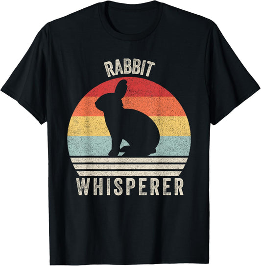Retro Rabbit Whisperer Shirt Bunny Rabbit Animal Lovers T-Shirt