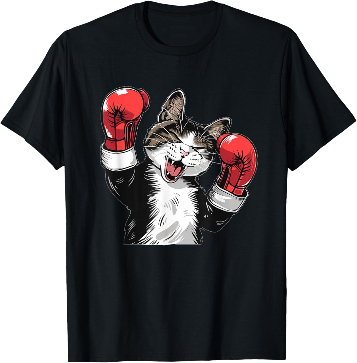 Cool boxing Cat with Sport Gloves for Boys and Girls T-Shirt